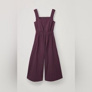 Gathered open back jumpsuit in burgundy (not the black color)